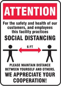 Sign attention for safety 10×7 vinyl