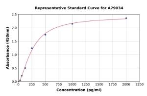 Representative standard curve for Human EMP3 ELISA kit (A79034)