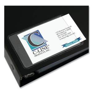 Self-adhesive business card holders