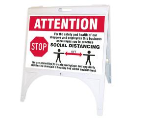 Fold-up sign attention stop for 18×24