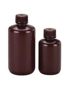 VWR® Narrow Mouth Laboratory Bottles, Amber HDPE