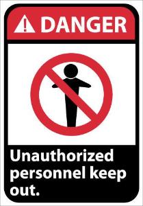 Authorized Personnel ANSI Signs, National Marker