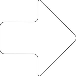 Slip-Gard™ floor marking tape, arrow shape