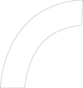 Slip-Gard™ floor marking tape, 90° curve