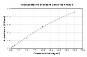 Representative standard curve for Human Androgen Receptor ELISA kit (A79894)