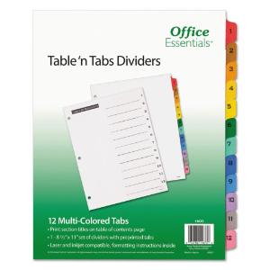 Avery® Office Essentials™ Table 'N Tabs™ Dividers