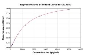 Representative standard curve for Human RANKL ELISA kit