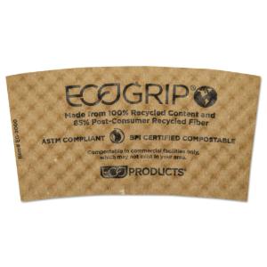 Eco-Products® EcoGrip™ Renewable Resource Compostable and Recyclable Hot Cup Sleeve, Essendant