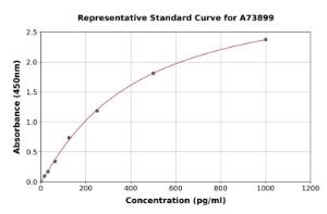 Representative standard curve for Monkey CCL11/Eotaxin ELISA kit