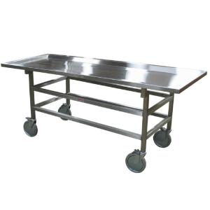 Standard autopsy carrier with stainless steel tray