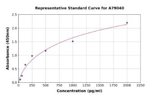Representative standard curve for Human RNF7 ELISA kit (A79040)