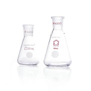 Jointed, narrow mouth erlenmeyer flask