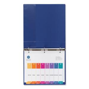 Contemporary multicolor table of contents dividers