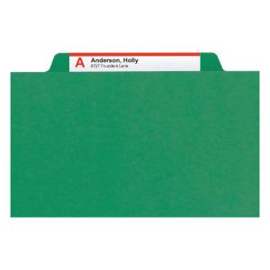 Smead® Six-Section Pressboard Top Tab Pocket-Style Classification Folders with SafeSHIELD™ Coated Fastener