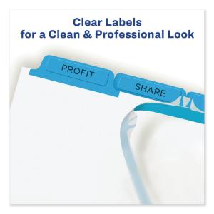 Clear label punched white dividers with color tabs