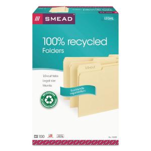Smead® 100% Recycled Manila Top Tab File Folders