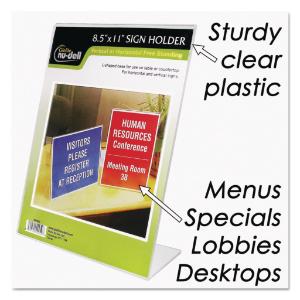 Nu-Dell Clear Plastic Sign Holders, Essendant
