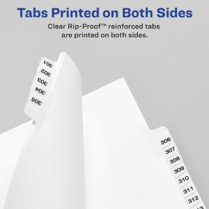 White legal index dividers