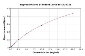 Representative standard curve for Human SPINK1/P12 ELISA kit