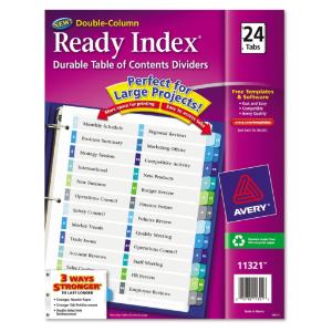 Avery® Ready Index® Double-Column Table of Contents Dividers