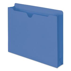 Colored file jackets with reinforced double-ply tab