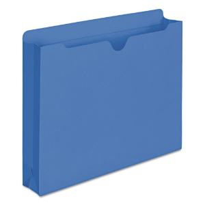 Colored file jackets with reinforced double-ply tab