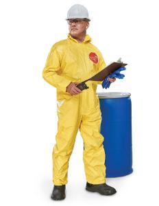 DuPont™ Tychem® 2000 Coveralls with Standard Hood and Elastic Wrists and Ankles, Bound Seams