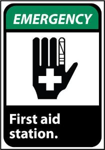 First Aid and Spill Response Signs, National Marker