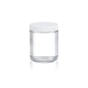 Clear straight sided jar