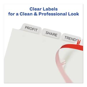 Clear label dividers