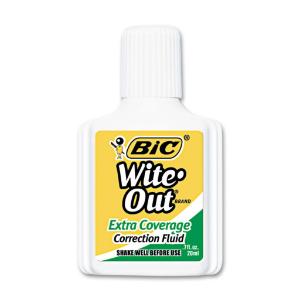 BIC® Wite-Out® Brand Extra Coverage Correction Fluid