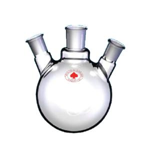 Round-Bottom Three-Neck Flasks, Angled Side Necks, Heavy Wall, Ace Glass Incorporated