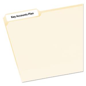 File folder labels on mini-sheets®