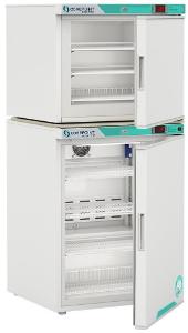 White Diamond Series refrigerator and freezer combo unit 6.9 cu. ft., interior
