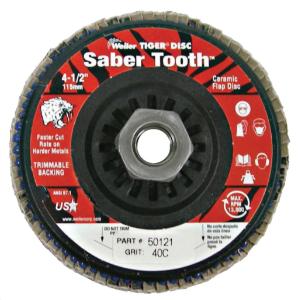 Saber Tooth Trimmable Ceramic Flap Discs, Weiler®