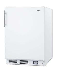 Break room refrigerator-freezer, 24" wide, with RHD door swing
