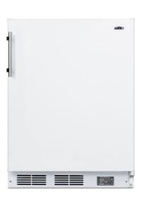 Break room refrigerator-freezer, 24" wide, with RHD door swing