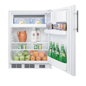Break room refrigerator-freezer, ADA compliant, white