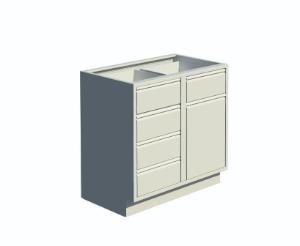 VWR® Contour™ Standing Height Combo Base Cabinet