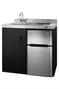 All-In-One kitchenette with glass burner, 91 L, 115 VAC, 60 Hz, 13.1 A