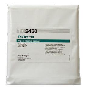 TexTra™ 10 Sealed-Edge Polyester Cleanroom Wipers, Texwipe®