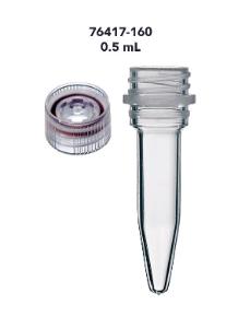 Conical tubes, insertable flat, 0.5 ml