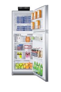 Break room refrigerator-freezer, 26" wide, with RHD door swing