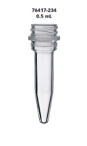 Microtubes without ribbing, conical, 0.5 ml