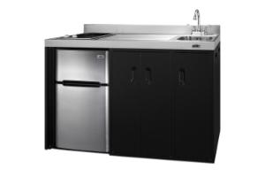 All-In-One kitchenette with glass burner, right side sink position, 91 L, 115 VAC, 60 Hz, 21.1 A