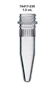 Microtubes with ribbing, conical, 1.5 ml