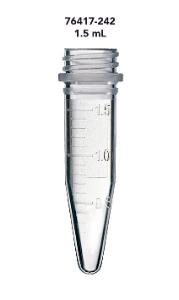 Microtubes without ribbing, conical, 1.5 ml