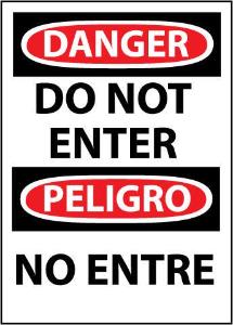 Admittance and Security Danger Signs, Do Not Enter, National Marker