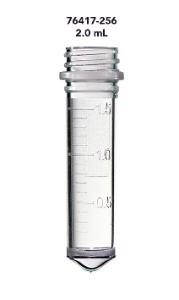 Microtubes without ribbing, conical, 2.0 ml