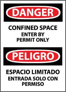 Confined Space ANSI and Bilingual Signs, National Marker